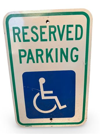 "Reserved Parking" Metal Sign