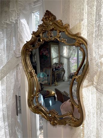 Carolina Mirror Co. Gold Gilt Baroque Mirror