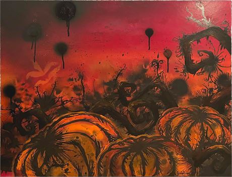 Halloween Oil on Board