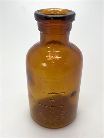 Embossed Lysol Amber Bottle