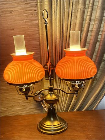 Double Hurricane Desk Lamp
