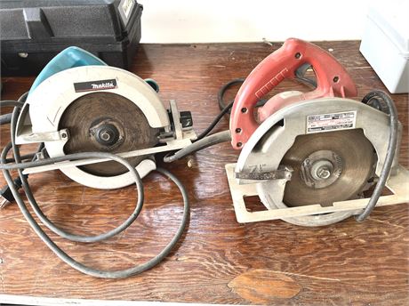 Milwuakee and Mikita Circular Saws