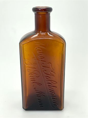 Mary J. Goldman Amber Medicine Bottle