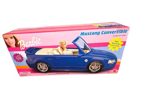 Barbie Blue Ford Mustang Convertible Car