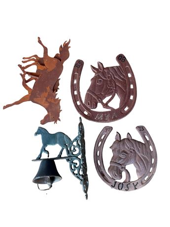 Vintage Metal Horse Decoratives