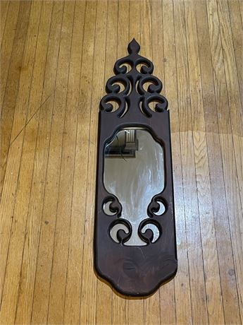 Ornate Carved Wood Frame with Mirror