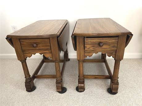 Oak Drop Leaf Stands