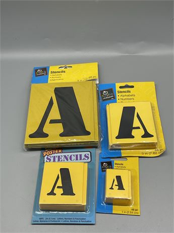 Four (4) Packs of Stencils