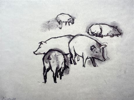 Pigs by Pablo Picasso Art Print