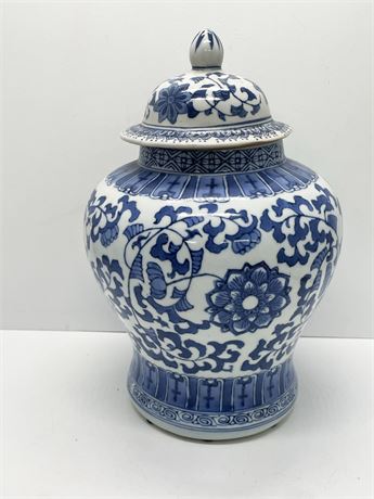 Asian Blue Porcelain Jar