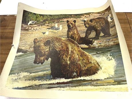 Bob Kuhn Alaskan Brown Bear Canvas Prints