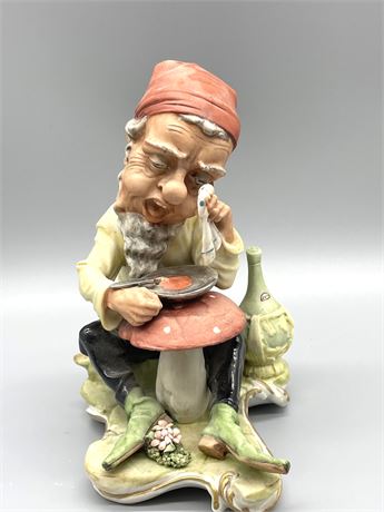 Capodimonte Dwarf Cook Figurine