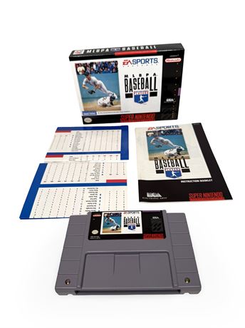 MLBPA Baseball (Super Nintendo, 1994) Box Manual Complete CIB
