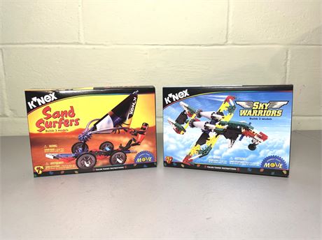 NIB Vintage K'NEX Sand Surfers and Sky Warriors