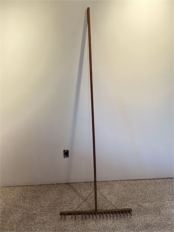 Antique Primitive Wood Hay Rake