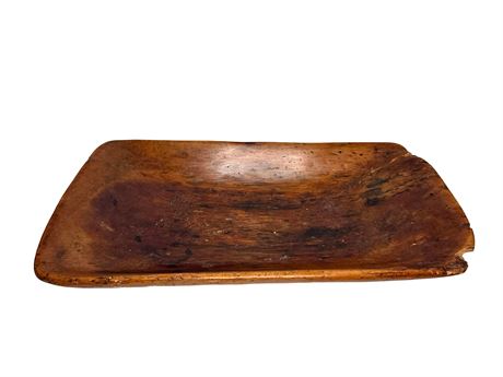 Antique Primitive Large Wood Dough Bowl
