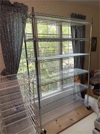 Metal Rolling Shelf Lot 3
