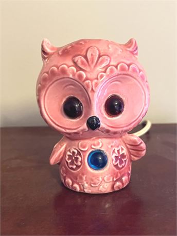 Napco Ceramic Owl TV Lamp