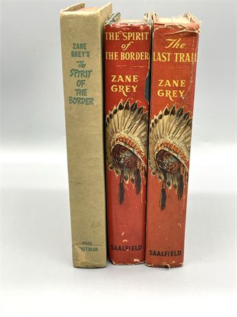 Three (3) Zane Grey Books