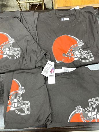 Four (4) NEW Cleveland Browns T-Shirts