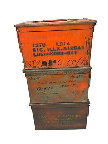 Vintage US Military Ammunition Boxes Lot 4