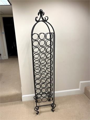 Wrought Iron Wine Bottle Rack Holder