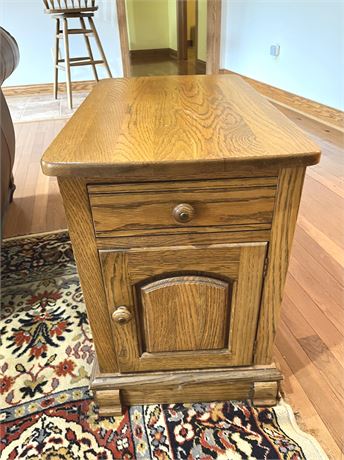 Broyhill Solid Oak End Table