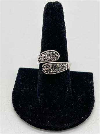 Sterling Double Spoon Handle Ring
