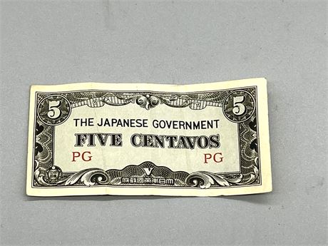 Five Centavos Bill