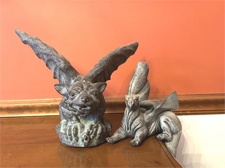 Stone Cast Dragon and Gargoyle Statues