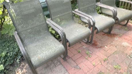 Four (4) Outdoor Aluminum Chairs