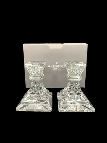 Waterford Crystal Lismore 4" Candlestick Pair