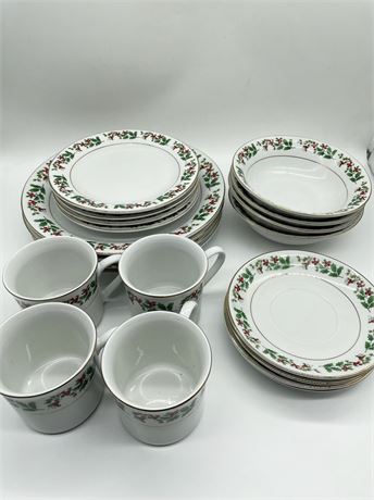 Gibson Holly Plates and Mugs