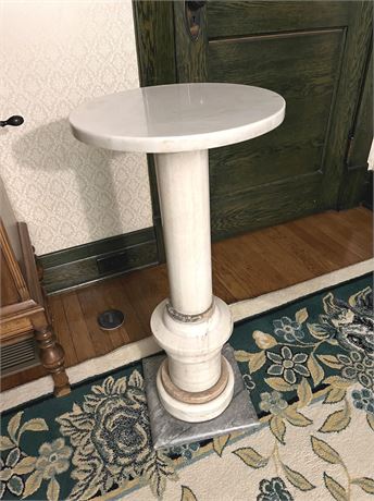 Marble Pedestal Plant Stand