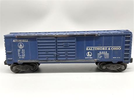Lionel Baltimore & Ohio Box Car No. 6468