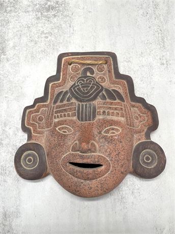 Mexican Terra Cotta Clay Face Wall Art