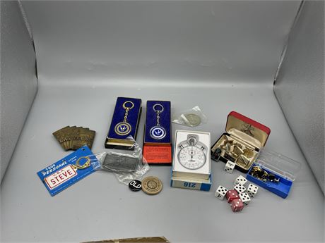 Belt Buckle, Cufflinks, Keychains and More