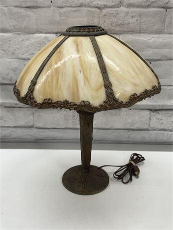 Slag Shade Table Lamp