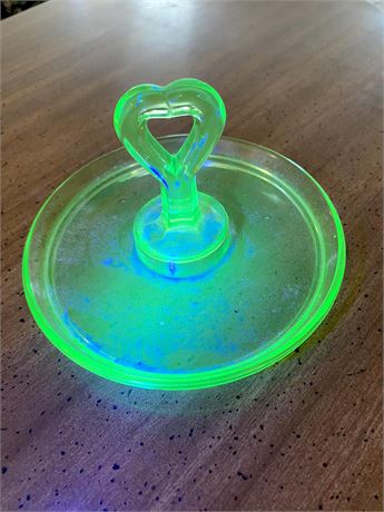 Uranium Glass Candy Dish