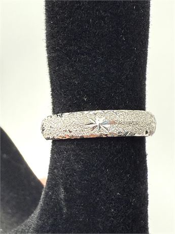 14k White Gold Starburst Ring