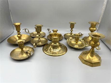 Brass Chamberstick Candle Holders