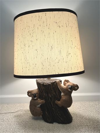 Ceramic Hand Painted Koala Lamp