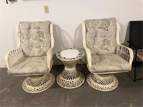 Wicker Chairs and Table
