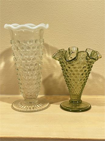 Hobnail Glass Vases