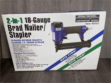 18-Gauge Brad Nailer/Stapler