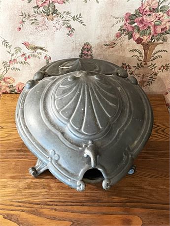 Antique Cast Iron Turtle Shell Ash Scuttle