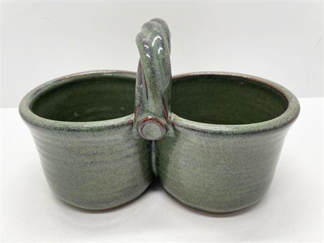 Pottery Double Pot with Handle
