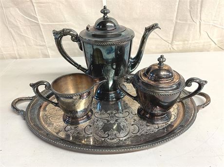 Poole Georgian EPNS Silverplate Tea Set