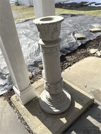 Classical-Style Cast Stone Garden Column Pedestal