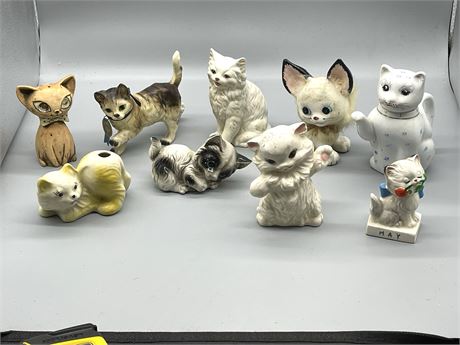 Large Lot of Cat Figures